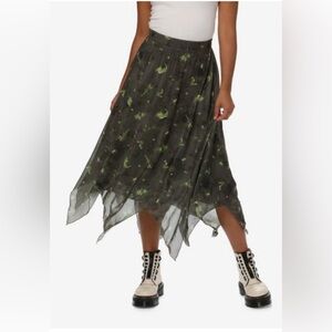 Forest Fairy Hanky Hem Midi Skirt by Amy Brown for Hot Topic M